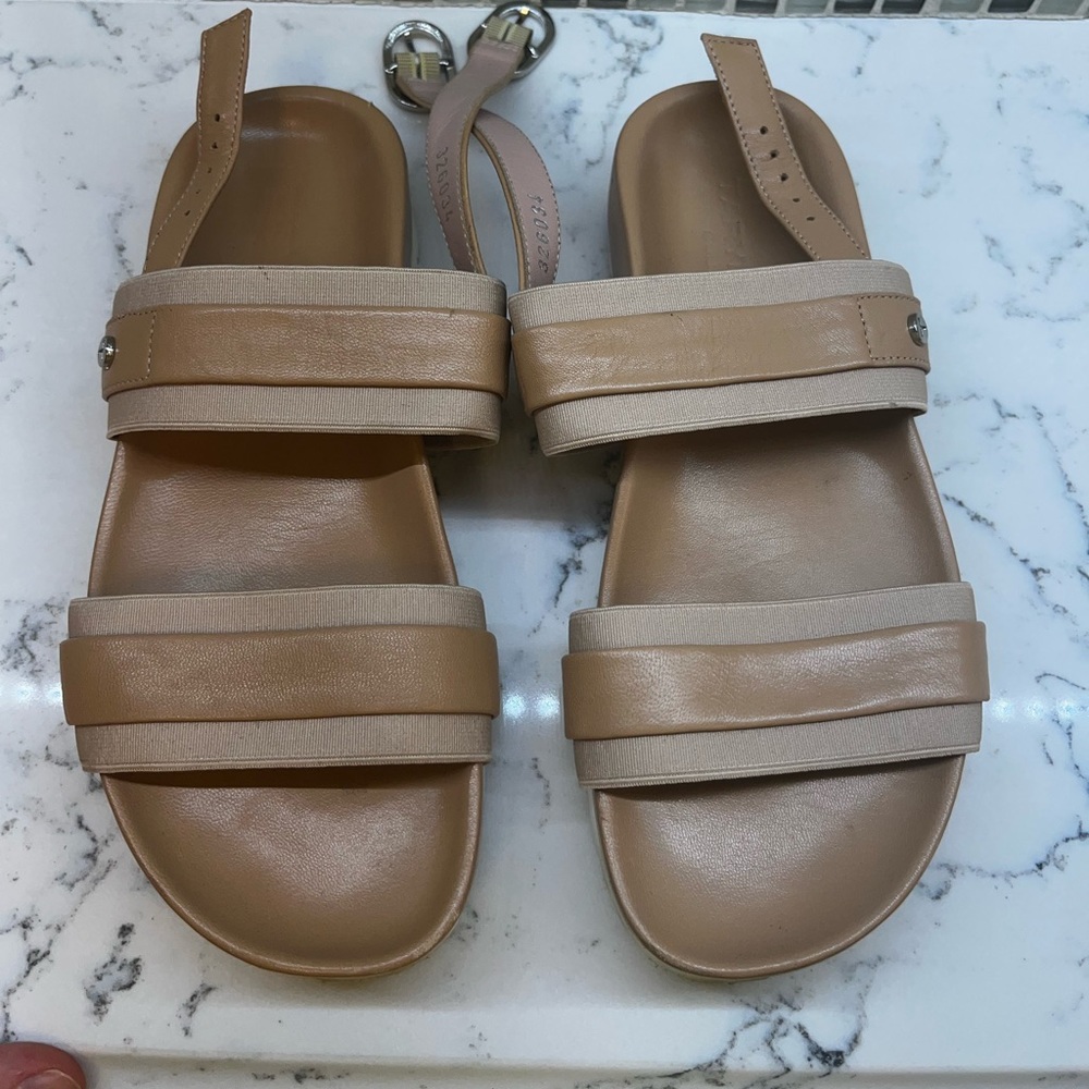 Taryn Rose Beige Strappy Sandals